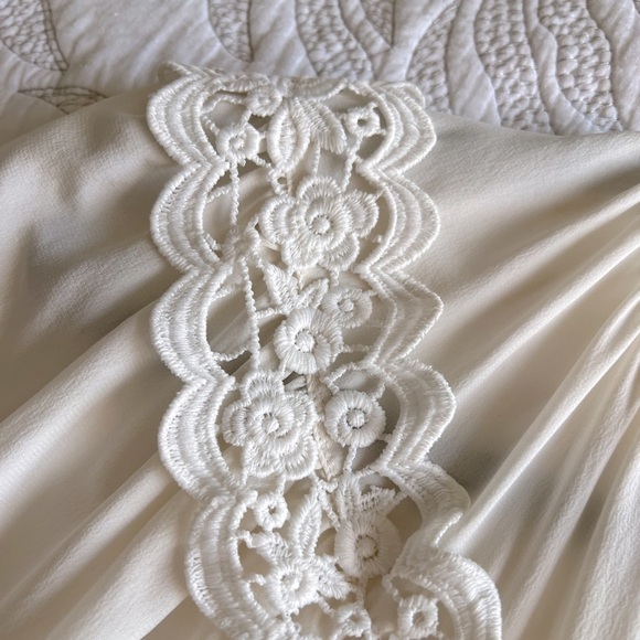 Kate Spade - Rambling Roses Silk Inset Blouse - Ivory/White - Picture 10 of 16